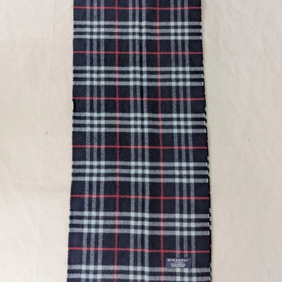 Authentic Pre-Owned Burberry Lambswool Scarf Blue – Unisex Check – Premium Wrap - Picture 4 of 7